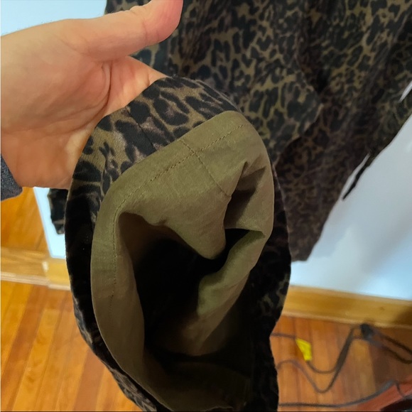 Banana Republic Women's 2 Leopard Animal Sleeveless Pants Romper Tie Belt - Picture 5 of 10